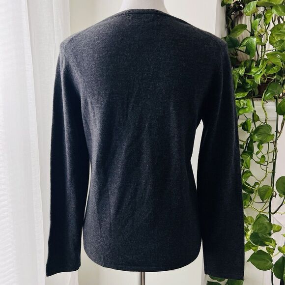 Eddie Bauer Italian Merino Wool Charcoal Gray Cozy Stretchy Sweater - Size Small - Picture 6 of 8